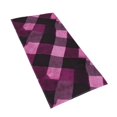 thumbnail image 3 of Polyester Long Towel Multi-Size Water Absorption Good Bright Fluffy Soft For Bathroom Swimming Pool Beach Outdoor Travel Argyle Plaid Darkorchid_1, 3 of 8