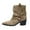 Khaki, variant on Winter Boots for Women,Oversized Boots for International Trade Heel Boots Retro Pleated Puffy Boots Pointed Toe,Shoes for Winter,Size:9.5