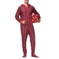 thumbnail image 3 of Seyurigaoka Christmas Parent-child Night Clothes, Hooded Jumpsuit with Pockets Festive Clothing, 3 of 7