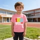 thumbnail image 5 of Camiseta de Manga Corta Linda con Impresión Gráfica para la Temporada Escolar de los Niños, Camisetas de Manga Corta de las Niñas, 5 of 9