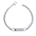 thumbnail image 1 of CNKOO Zodiac Stainless Steel Curved Bracelet - Silver, 1 of 7