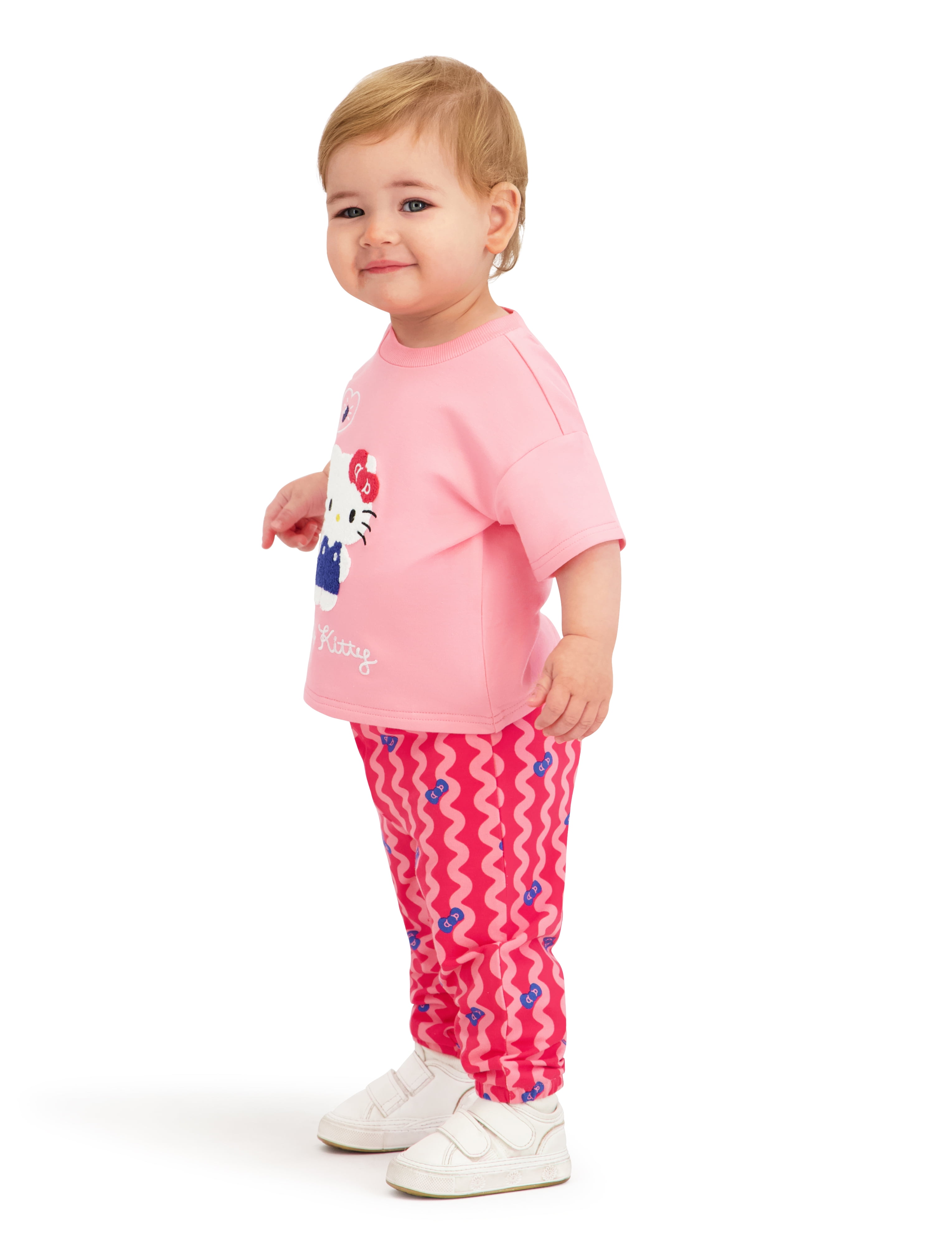 Hello Kitty Baby Girl Viscose French Terry Pant Set, Sizes 0-24 Months