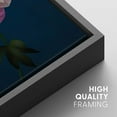 thumbnail image 4 of IDEA4WALL Framed Canvas Art Wall Decor A Pink Chinese Peony with Black Background Floral Flower Photography Realism Romantics Closeup Relax/Calm for Dorm Home Office - 24"x36", 4 of 4