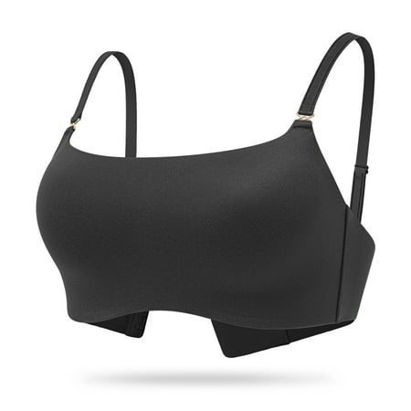 

Deyllo Women s Comfort Lightly Lined Seamless Wireless Bra Smooth Lounge Bralette Black S
