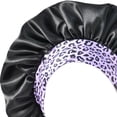 thumbnail image 3 of Gorro para el cabello de noche Suave Suave Reversible Elegante Seda Elástico Ajustable para proteger para el cabello Sombrero Gorro para - Color Púrpura Salvador Dali Bonnet del sueño, 3 of 4
