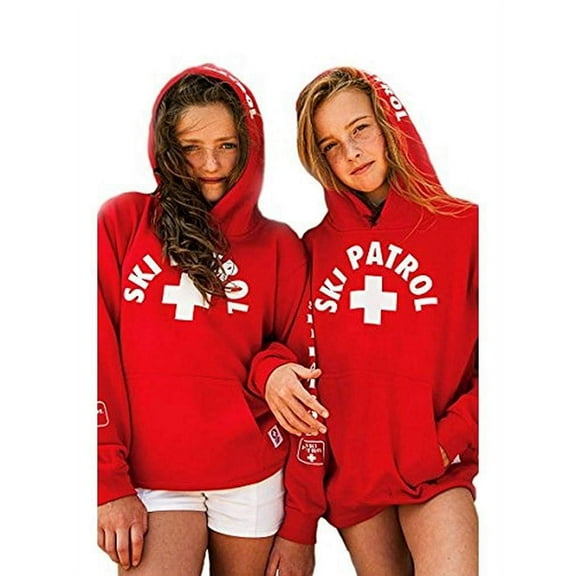 Ski Patrol Kids Hoodie Sweatshirt Red, Small