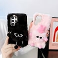 thumbnail image 3 of Nalacover Furry Plush Case for Samsung Galaxy S22 Ultra, Shining Sparkle Rhinestones Cute Cartoon Briquette Fluffy Thin Cover with Warm Cold Weather Glitter Diamond Lens Frame Protection Case,Black, 3 of 7