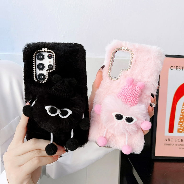 Nalacover Furry Plush Samsung Galaxy S24 Ultra Case, Cute