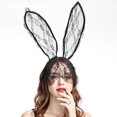 thumbnail image 3 of Diadema de encaje Orejas de conejo negro TUNC Decoraciones para fiestas Sombreros Prom Cosplay 1pcs, 3 of 5