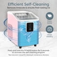 thumbnail image 3 of Igloo Countertop Ice Maker, Automatic Self-Cleaning Ice Maker Machine with Ice Basket and Scoop, Pink, 3 of 9