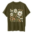 thumbnail image 5 of Sakmal Oversized Womens T Shirts Short Sleeve Floral Crew Neck Tops Casual T-Shirts Summer Tops 2025, 5 of 5