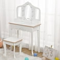 thumbnail image 2 of QinaQin Kids Vanity with Touch Lighted Mirror, White (with accessories), 2 of 7