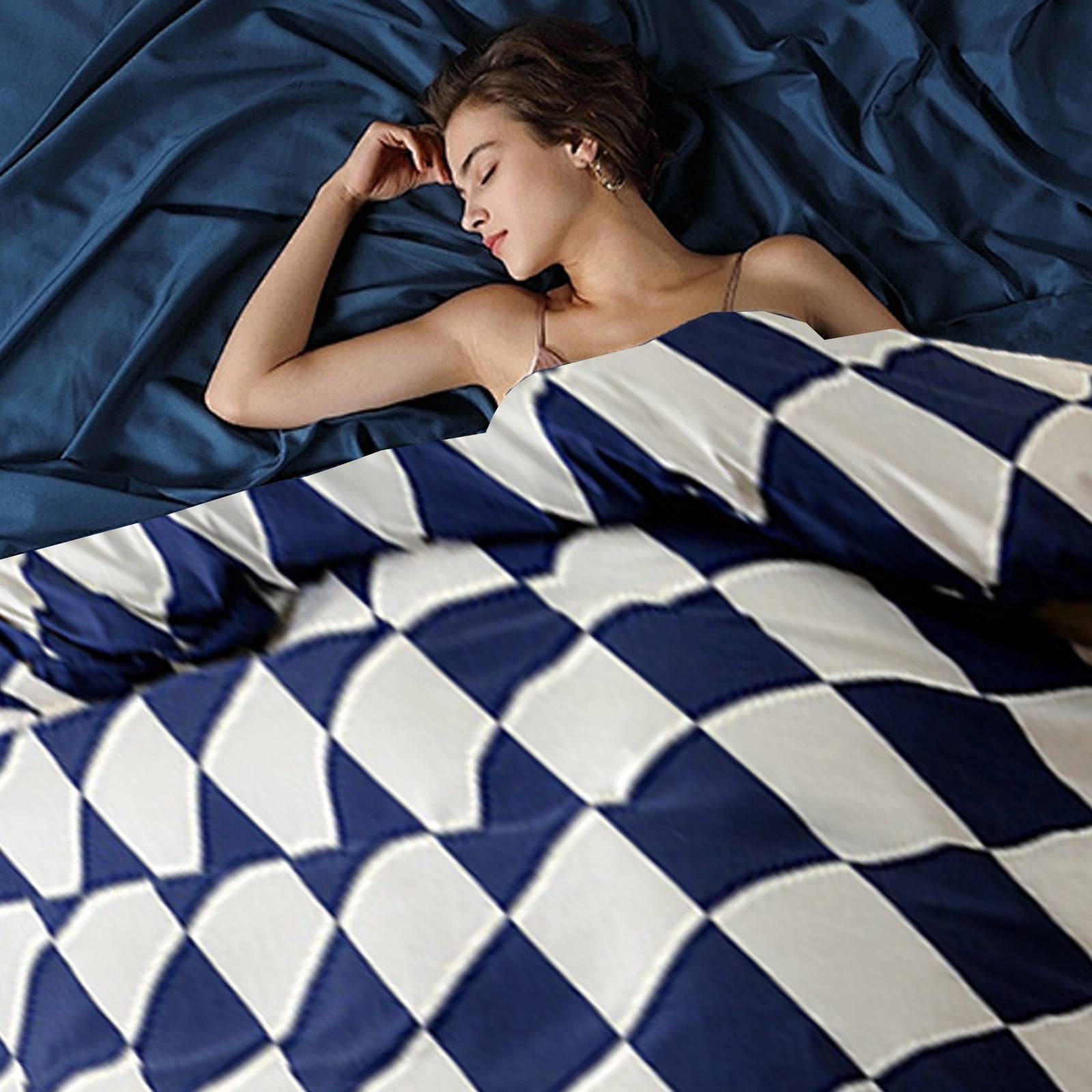 Specollect Clearance 1Pcs Twin Size Duvet Cover, Ultra Soft 2-Piece Seersucker Duvet Cover Set with Zipper Closure, Soft Brushed Microfiber Bedding