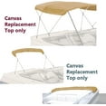 thumbnail image 2 of EliteShield Bimini Top Replacement Canvas Cover 3 Bow 72"L 79"-84" W Beige Color-with Storage Boot/without Frame, 2 of 5