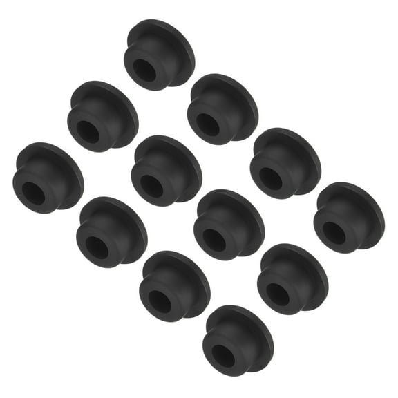Uxcell High Temp Silicone Plug Mount Dia 20mm/0.79 inch t Shaped Rubber Stopper Hole Plugs for Powder Coating Plating Waterproof Plugs Sealing Plugs Black Pack of 12