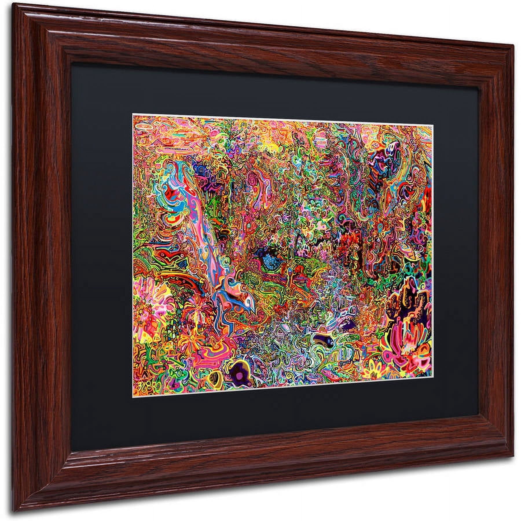 Trademark Fine Art "The Dove And The Crow" Canvas Art by Josh Byer, Black Matte, Wood Frame