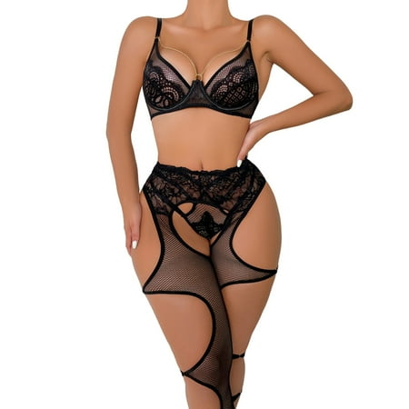 

Women s Black Sleepwear Lingerie Set M