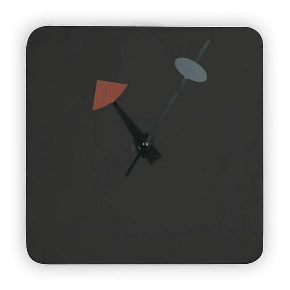 LeisureMod MCLS9BL 10 x 10 x 1 in. Manchester Modern Design Square Silent Non-Ticking Wall Clock&#44; Black