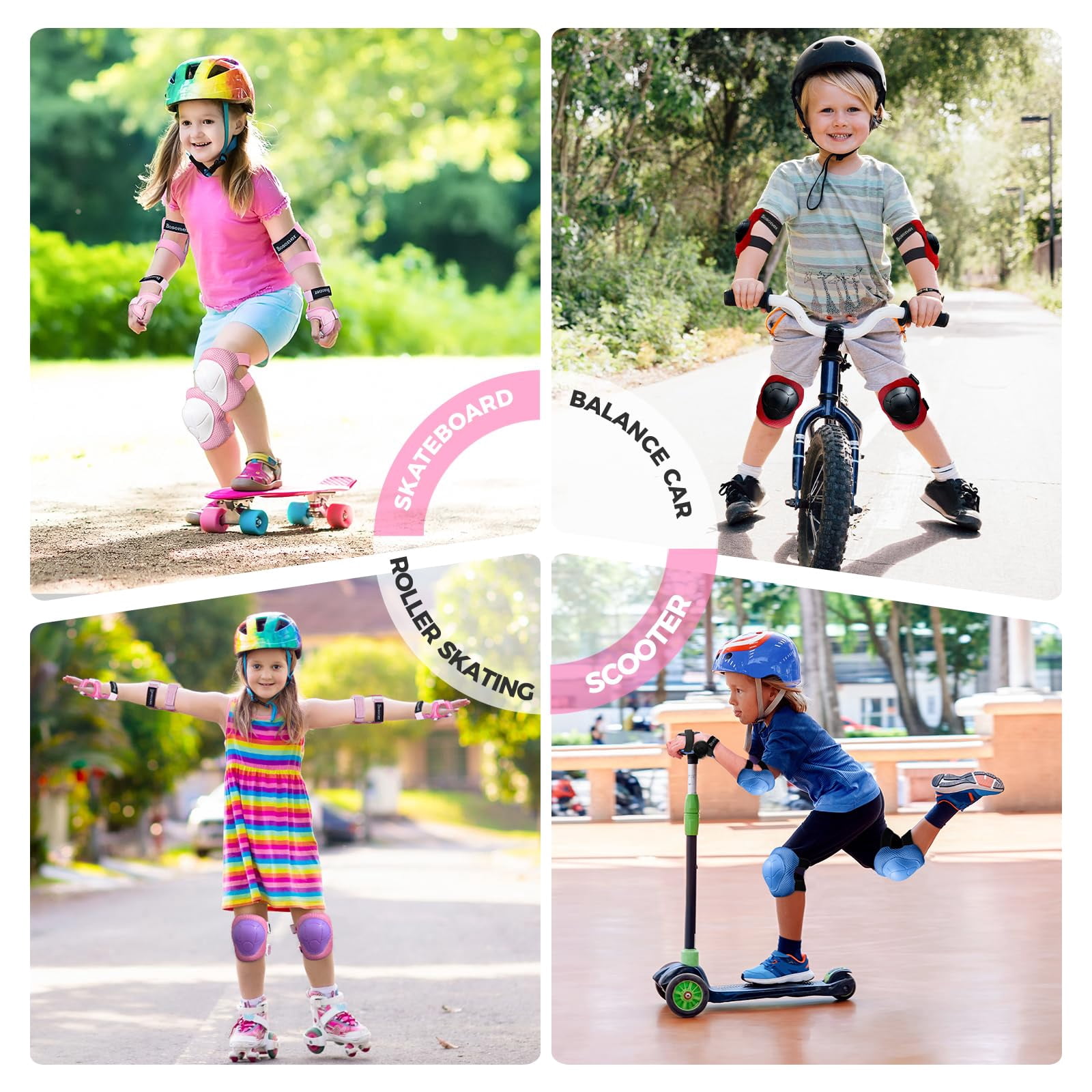 BOSONER Kids/Youth Bike Helmet, Lightweight Multi-Sport Adjustable Helmets for Bicycle Skateboard Scooter Skate Cycling