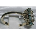 thumbnail image 3 of LBG British Made 18k Yellow Gold Natural Opal & Blue Topaz Womens Statement Ring - 33 size options - Size 8.75, 3 of 5