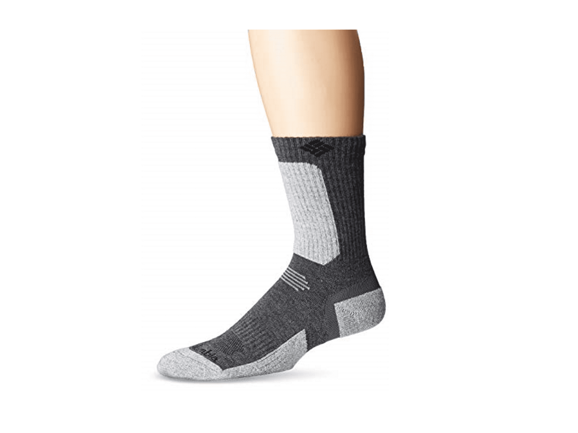 Columbia Men's Hike Crop Crew Sock, Charcoal2, Meduim