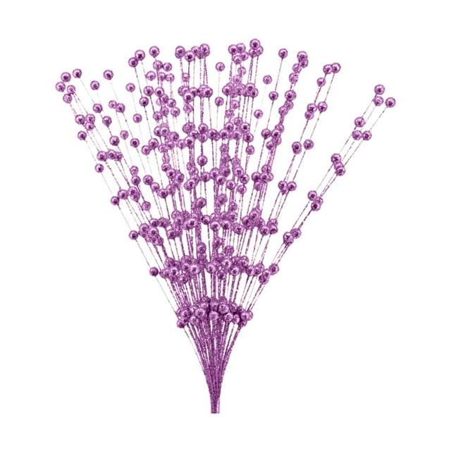 Under 10 Artificial flowers Christmas Decorations Christmas Glitter Berry Stems 17 Inch Christmas Tree Decorations DIY Christmas Wreath Crafts Holiday Home Decor