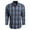 Blue Grey, variant on VORTEX Adult Male Trail Call Tech Flannel Long Sleeve Shirt, Color: Shadow, Size: L