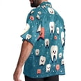 thumbnail image 3 of Tiny teeth Men's Short Sleeve Poplin Shirt, Button Down Casual Summer Beach Printed Unisex Shirt, 3 of 6