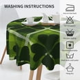 thumbnail image 6 of XMXT Waterproof Round Table Cloth, Lucky Clovers Geometric Print Tablecloth Polyester Table Cover for Home Kitchen Dining Party Room Decor, 60 inches, 6 of 8