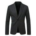 thumbnail image 4 of Classic Solid Color Suit Jacket for Men Lapel Blazer Single Breasted Two Buttons Tuxedo Coat Dressy Jackets, 4 of 4