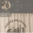 thumbnail image 2 of VHC Brands Sawyer Mill Charcoal Farmhouse Tan Textured Fabric Shower Curtain Bathroom Decoration 72x72, 2 of 6