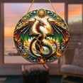 thumbnail image 5 of JoyMoreHome Celestial Dragon Pattern Suncatcher Stained Glass,Hanging Stained Glass for Windows,8inch Sun Catcher Garden Hangings Ornaments Decor for Home, 5 of 7