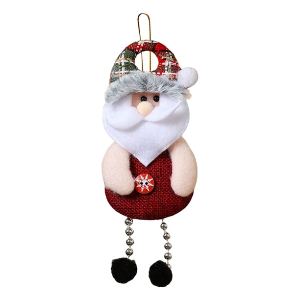 Decoraciones de la Mesa de Navidad Navidad Cuatro Ornamento Colgante 1 Pc Santa Claus Muñeco de Nieve Pernas Largas de Cuentas Colgante Decoración de Navidad Puerta de Fiesta Ventana de Pared Cocina D