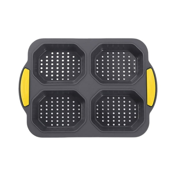 Sartén antiadherente de silicona para panecillos de hamburguesa, herramienta para hornear pan y pasteles, resistente al calor