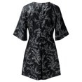 thumbnail image 3 of Women's Casual Tennis Dress Women's 2023 Lady Elegant Knitting Lace Cape Dress Plus Size Fashion Printing Neck Half Sleeve Pencil Dresses White XL, 3 of 4