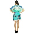 thumbnail image 4 of Bimba Womens Rayon Short Caftan Beach Cover Up Printed Drawstring Casual Kaftan, 4 of 7