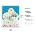 thumbnail image 2 of Adelboden Switzerland - Snowman Ski Mountain - Vintage Travel Poster by Herbert Leupin c.1947 - Fine Art Matte Paper Print (Unframed) 16x20in, 2 of 4