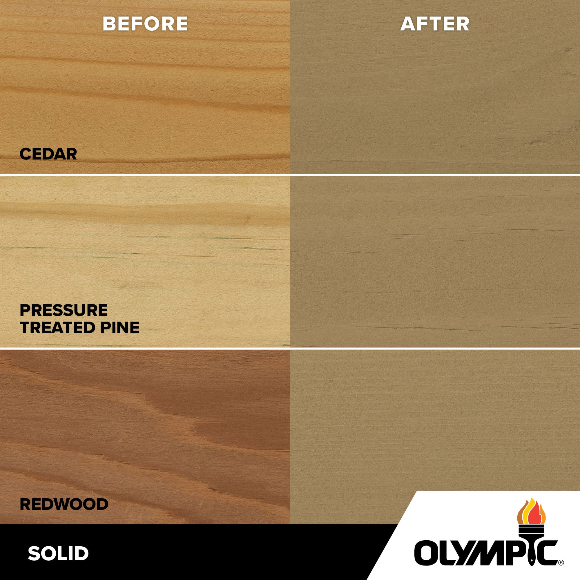 Olympic Maximum 1 Gallon SC-1009 Beige Gray Solid Color Exterior Stain and Sealer in One