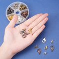 thumbnail image 3 of 1 Set About 144pcs 6 Color 4 Sizes Brass Lobster Claw Clasps for Jewelry Necklaces Bracelet Making (10x6mm 12x6mm 14x8mm 18x10mm), 3 of 7