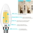 thumbnail image 4 of Luxrite 7W Candelabra LED Light Bulbs 100 Watt Equivalent 3000K Soft White 800 Lumens B11 Dimmable Damp Rated E12 6-Pack, 4 of 7