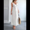 thumbnail image 4 of Vestido Informal de Verano Sin Mangas para Mujer, con Escote en V, Arrugas y Espalda Descubierta, para Fiesta L, 4 of 7