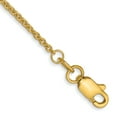 thumbnail image 1 of 14k Yellow Gold 10 Inch 1.4mm Round Link Cable Anklet Ankle Bracelet Chain, 1 of 7