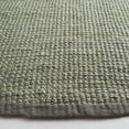 thumbnail image 4 of SAFAVIEH Natural Fiber Milica Solid Area Rug, Green/Gray, 5' x 5' Round - Scandinavian Design, Green & Grey, Jute, Hand Woven Pattern, Ideal for Entryway, Kitchen, Living Room, Office, 4 of 9