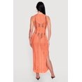 thumbnail image 3 of Women's Crochet Shadow Stripe Side Slit Maxi Dress, 3 of 3
