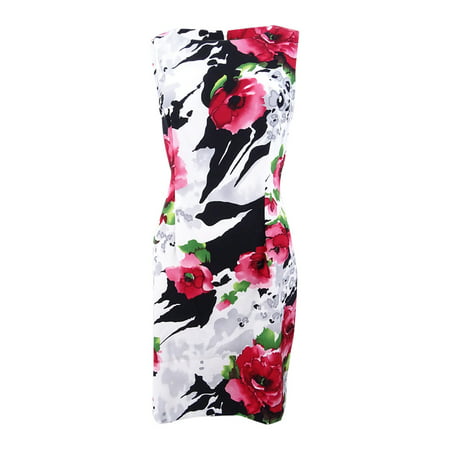 Connected - Connected Women's Petite Stretch Twill Floral-Print Dress ...
