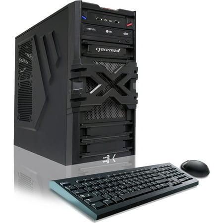 CybertronPC;Black Patriot TGM1293A Desktop PC with AMD A4-5300 Dual-Core Processor, 8GB Memory, 1TB Hard Drive and Windows 8.1 (Eligible for Windows 10 upgrade) Monitor Not Included