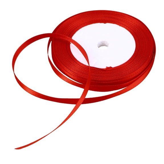 LOLIPPYY Wide Red Polyester Silk Ribbon for Wrapping, Crafting, Sewing, Floral Arrangements, and Wedding Decoration
