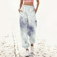 thumbnail image 2 of Sexlip Womens High Waist Multi Pocket Loose Cargo Wide Leg Denim Pants Durable Functional Outdoor Hiking Outfit Blue XXL, 2 of 5