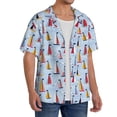 thumbnail image 2 of Kdxio Men's Hawaiian Shirt for Men Short Sleeve Shirt Sailboats And Seagulls Summer Casual Holiday Beach Button Down T-Shirts, 2 of 5
