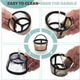 thumbnail image 4 of ZWP 4 Cup Basket Style Coffee Filter Reusable Coffee Filter 304 Stainless Steel Filter Coffee Replacement Coffee, 4 of 5